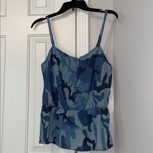 ARIZONA JEAN COMPANY BLUE CAMO TANK TOP